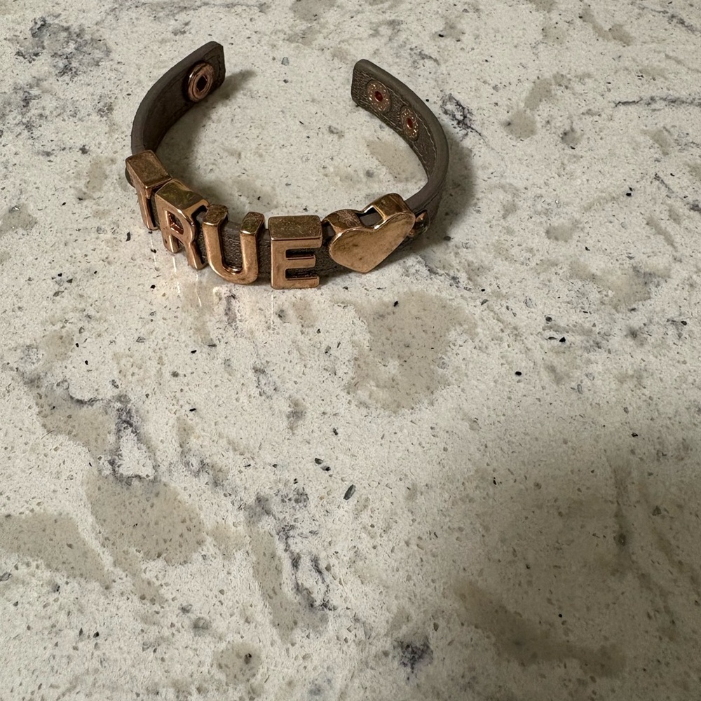 Rose Gold Marc Jacob’s Brown True Love Letter Bracelet